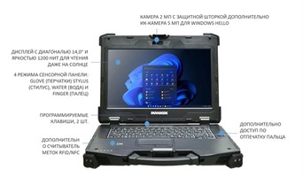 Технические характеристики Durabook Z14I Rugged Gen 3 (Z4K1Q2DAEBXX)