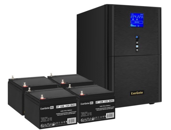 Комплект  Exegate SineTower SZ-3000.LCD.AVR.3SH.1C13.RJ.USB 226033