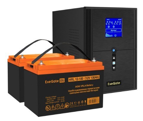 Комплект  Exegate SineTower SZ-2000.LCD.AVR.3SH.1C13.USB 226072