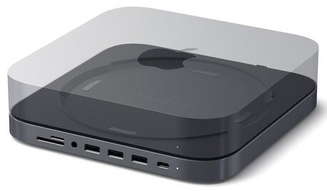 Док-станция Satechi Type-C Aluminum Stand & Hub for Mac Mini Space Gray 127047