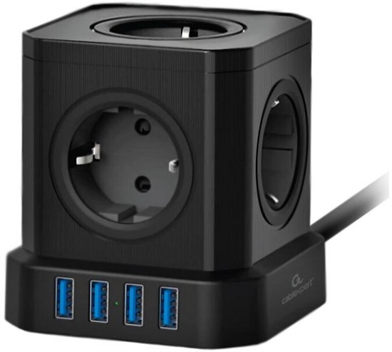 Сетевой фильтр Cablexpert Tower TWR-5-U4-B-2 110384