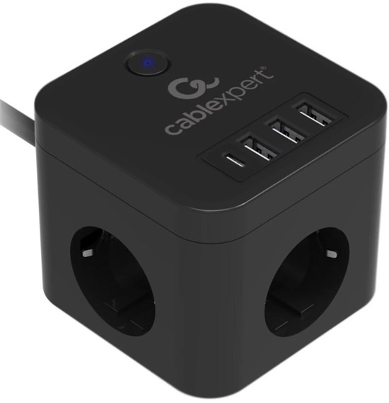 Сетевой фильтр Cablexpert Cube CUBE-3-CU3-B-1.5 110361
