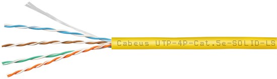 Бухта Cabeus UTP-4P-Cat.5e-SOLID-LSZH-YL-25, 25м 136483