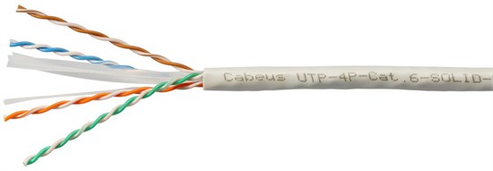 Бухта Cabeus UTP-4P-Cat.6-SOLID-LSLTx-GY-25, 25м 136518