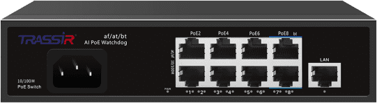Коммутатор (свитч) TRASSIR TR-NS1109-120-8POE 141190