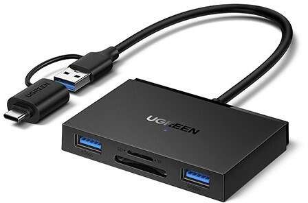 Кардридер UGREEN 4-in-1 Multi Function Card Reader Black (45167) 505418