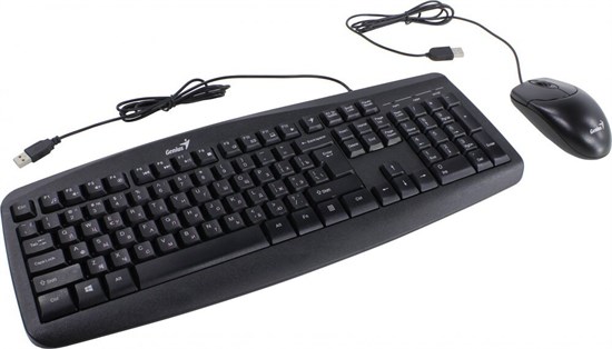 Клавиатура + мышь Genius KM-200 1000 dpi Black 518665