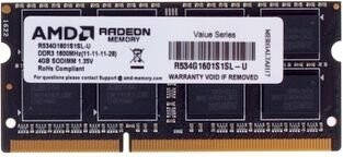 Оперативная память 4GB DDR-III 1600MHz AMD SO-DIMM (R534G1601S1SL-U) 510282