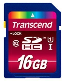 Карта памяти 16GB SD Transcend  (TS16GSDHC10U1) 503645