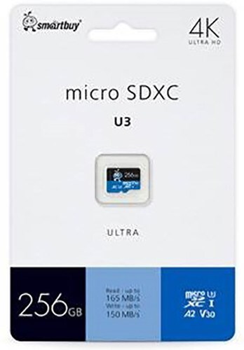 Карта памяти 256GB MicroSD SmartBuy (SB256GBSDU3UL01) 503906