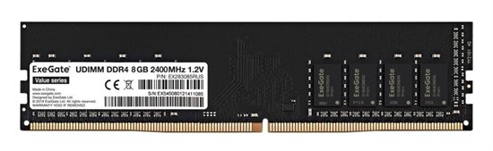Оперативная память 8GB DDR4 2400MHz ExeGate Value (EX283085RUS) 510329