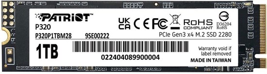 Накопитель SSD 1TB Patriot P320 (P320P1TBM28) 514220