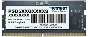 Оперативная память 8GB DDR5 4800MHz Patriot Signature Line SO-DIMM (PSD58G480041S) 510438