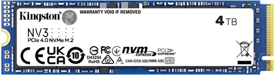 Накопитель SSD 4TB Kingston NV3 (SNV3S/4000G) 510865