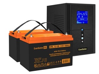 Комплект  Exegate SineTower SZ-1000.LCD.AVR.2SH.1C13.USB 226045
