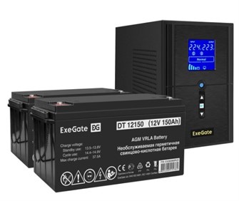 Комплект  Exegate SineTower SZ-1000.LCD.AVR.2SH.1C13.USB 226136