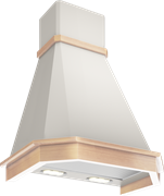 Вытяжка Elikor Камин Грань 90П-650-П3Л Beige/Oak Unpainted 128253