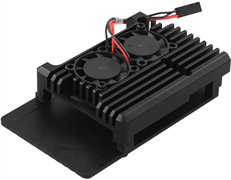 Корпус для одноплатного компьютера ACD Black Metal Aluminum Case with Double Fans for Raspberry Pi 4B (RA503) 127330