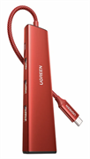 Док-станция UGREEN 5-in-1 USB-C Multifunctional Dock Red (CM478) 120212