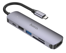 Док-станция HOCO 6-in1 USB-C Multifunction Adapter (HB28) 119668