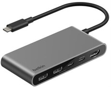Док-станция Belkin 5-Port USB-C Hub with Dual USB-C Ports Space Gray 119098