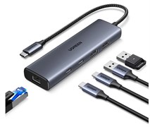 Док-станция UGREEN 6-in-1 USB-C 3.2 Hub Grey (CM512) 118822