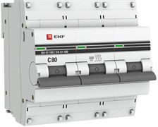 Автоматический выключатель EKF mcb47100-3-80C-pro 105763