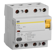 Выключатель дифференциального тока (УЗО) IEK MDV10-4-063-100 104024