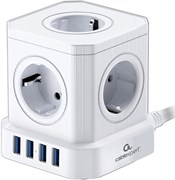 Сетевой фильтр Cablexpert Tower TWR-5-U4-W-2 110386