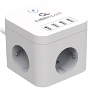 Сетевой фильтр Cablexpert Cube CUBE-3-U4-W-1.5 110364