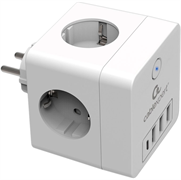 Сетевой фильтр Cablexpert Cube CUBE-4-СU3-W 110366