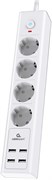 Сетевой фильтр Cablexpert Exnovo EXN-4-U4-W-2 110376