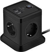 Сетевой фильтр Cablexpert Tower TWR-4-CU2-B-2 110377