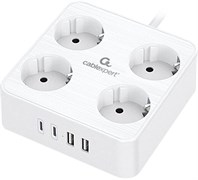 Сетевой фильтр Cablexpert Cube PLT-4-C2U2-W-2 110370
