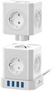 Сетевой фильтр Cablexpert Tower TWR-9-U4-W-2 110388