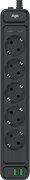 Сетевой фильтр AGNI TP-FS3U5E-PD-2m-Black 110310