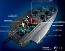 Сетевой фильтр Pilot X-Pro 5м 110660
