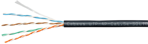 Бухта Cabeus UTP-4P-Cat.5e-SOLID-OUT-PE-UV-25, 25м 136492