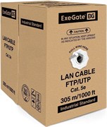 Бухта ExeGate UTP4-C5E-CCA-P24-IN-PVC-GY-305, 305м 136586