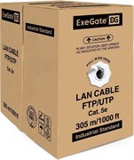 Бухта ExeGate FUTP4-C5e-CCA-S24-IN-PVC-GY-305, 305м 136570