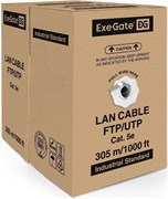 Бухта ExeGate FUTP4-C5e-CU-S24-IN-PVC-GY-305, 305м 136173