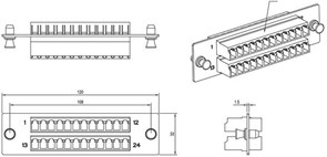 Оптическая панель Hyperline FO-FPM-W120H32-24LC-BL 139263