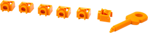 Заглушка Lanmaster LAN-SEC45-PL-SET-OR, 6 шт. 138436