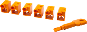 Заглушка Lanmaster LAN-SEC45-CL-SET-OR, 6 шт. 138434