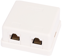 Розетка RJ-45 NETLAN EC-UWO-2-UD2-WT-10, 10 шт. 137857