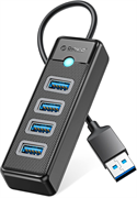 USB-концентратор Orico PW4U-U3 Black 502498