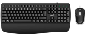Клавиатура + мышь Genius KM-123 Black 518537