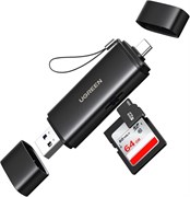 Кардридер UGREEN 2-in-1 SD 4.0 Card Reader Black (CM803) 505409