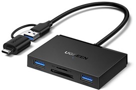 Кардридер UGREEN 4-in-1 Multi Function Card Reader Black (45167) 505418