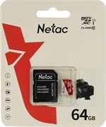 Карта памяти 64GB MicroSD Netac P500 ECO + SD адаптер (NT02P500ECO-064G-R) 503788